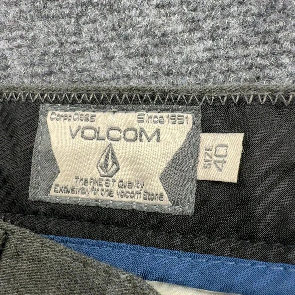 Volcom Pants Mens 40 Grey Cotton Polyester Chino Skateboard Casual Streetwear